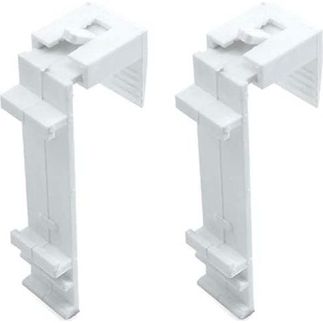 Crochets de rideaux plissés sans perçage de 36 mm, supports faciles à installer et à fixer, accessoires pour rideaux (10 pièces) (1/5)