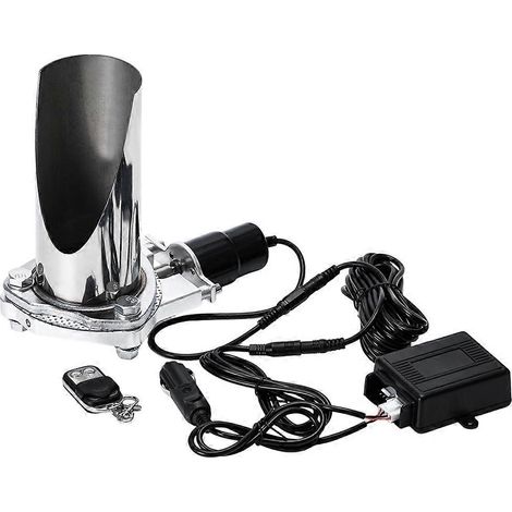 Kit de silencieux d'échappement avec collecteur en acier inoxydable découpé de 2,5 pouces, tuyau de découpe et valve électrique. (1/5)