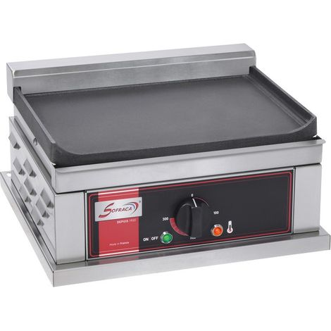 Grill Spécial Hamburgers - Plaque Simple et Lisse - Sofraca (1/3)