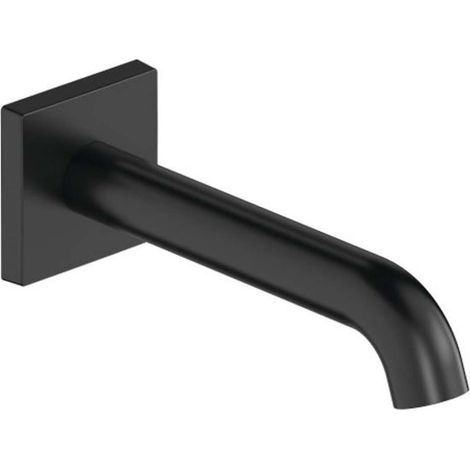Grifo de bañera DU C.1 con extensión de roseta cuadrada 205, ancho 75 mm. Negro mate (1/2)