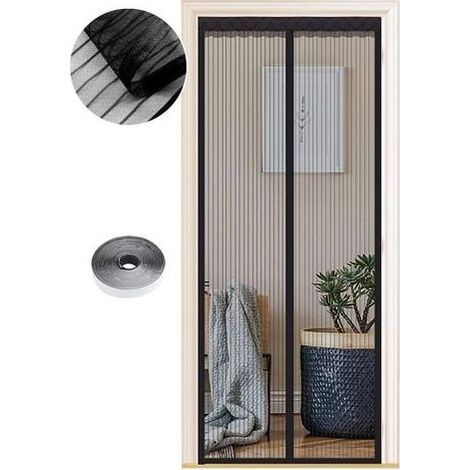 Magnetische Moskitonetztür, Moskitonetz-Türvorhang, Moskitonetz-Türfenster, Moskitonetz-Vorhang, ultrafeines Netzgewebe (110 x 210 cm) (1/5)