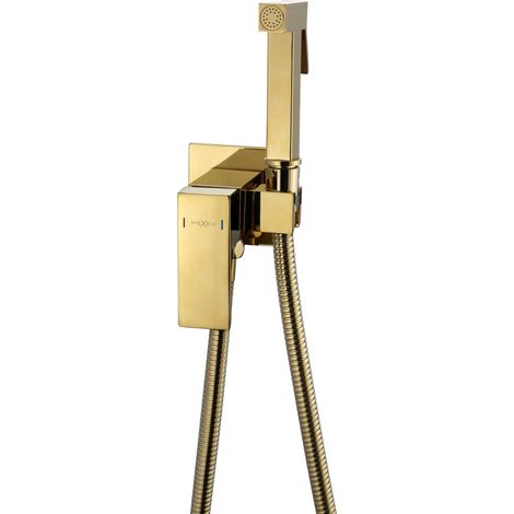 Mexen Cube Unterputz-Bidetarmatur mit Punkt-Set, gold - 7599150-50 (1/2)