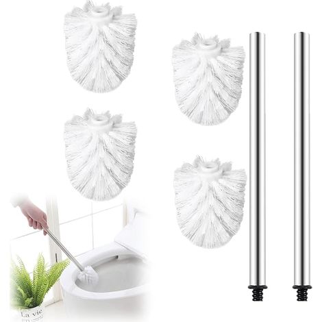 Replacement Toilet Brush Heads with Stainless Steel Handles, Diameter 8 cm (1/5)