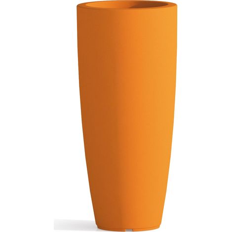 Pot rond en résine h 90 mod. Agave orange