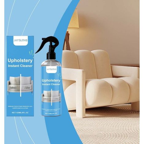 JAYSUING Fabric Cleaner - Cleans clothes and sofa fabrics for a clean and convenient finish. Spray and wipe to remove stains. 120ml (1/5)
