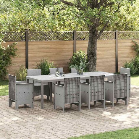 Table de Jardin Gris clair 250 x 100 x 73 cm polyrotin vidaXL (1/5)