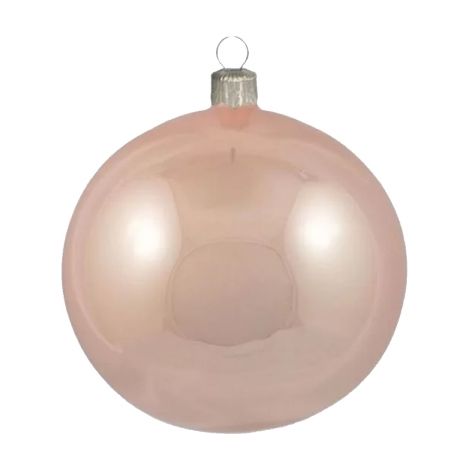 SET 4 SFERE IN VETRO 10 CM Colore Rosa Trasparente