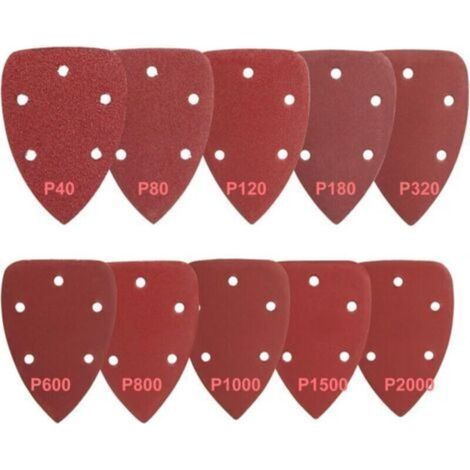100 PCS 140 90mm Triangles de Ponçage Triangles Abrasifs de 40/80/120/180/320/600/800/1000/1500/2000 pour Ponceuses/Feuilles Abrasives/Papier Abrasif (1/4)