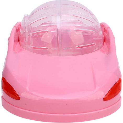 Balle d'exercice pour Hamster, voiture de sport en plastique, jouet de course rotatif en douceur, rose