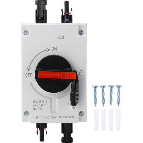 Interrupteur de déconnexion solaire PV 32A 4P, isolateur photovoltaïque étanche IP66 avec verrouillage par mot de passe DC1200V