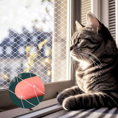 2 Pcs Filet de Protection Chat Balcon Jardin, 4 x 3 Mètres (1/5)