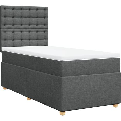 Maison Exclusive - Boxspringbett mit Matratze Dunkelgrau 90x200 c