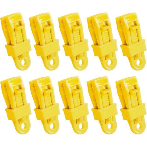 Clip per teloni, clip antivento regolabili – Clip di fissaggio per tessuti ombreggianti da esterno per campeggio, picnic, uso esterno, camion, barche, coperte, serre (1/5)