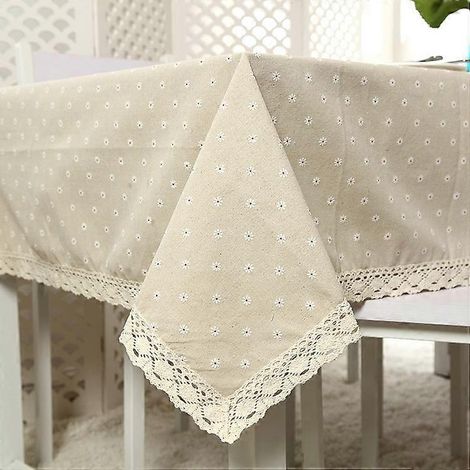 Nappe en dentelle multifonctionnelle pour table basse, 90 x 140 cm (1/4)