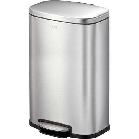 EKO - Poubelle à pédale tri sélectif Oli-Cube 20+20 litres - Stainless steel   - inox mat