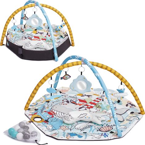 Kinderkraft SMARTPLAY SEA Palestrina Interattiva, Morbido Tappetino, Educativo, Archi con Giocattoli, per Bambini, Neonati (1/4)