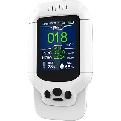 Analizador de formaldehído PM2.5, monitor de calidad del aire, detector de ozono portátil, detector de calidad del aire, analizador de formaldehído multigás (1/5)