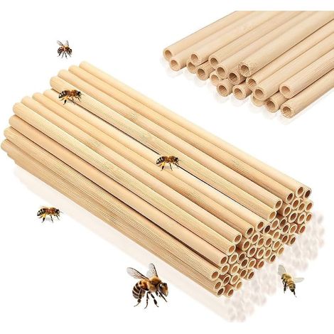 Insektenhotel-Set (50-teilig), Nisthilfe, Bambus für Bienen, Bienenhaus-Set für Imker, Füllmaterial für Bienennester, Hotelunterkünfte für Wildbienen (1/5)