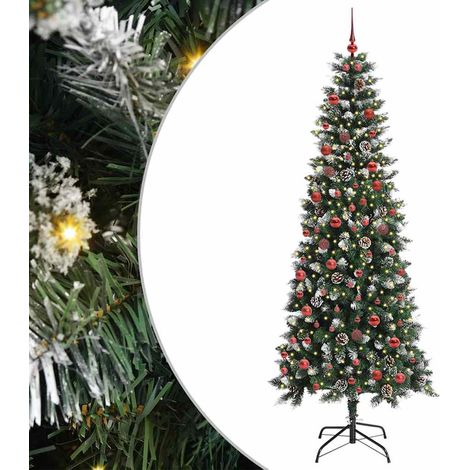 Künstlicher Weihnachtsbaum mit 300 LEDs mit Ständer Grün 210 cm