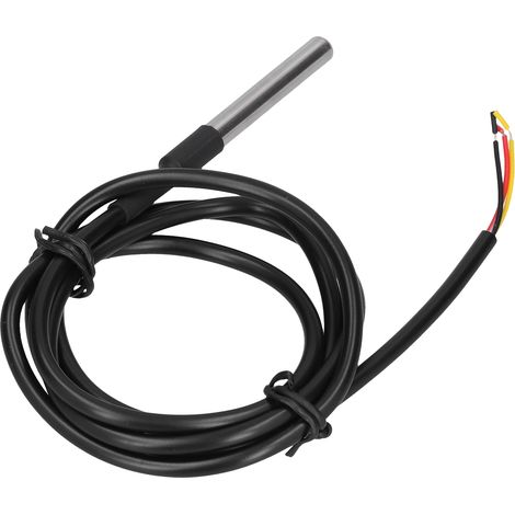 Capteur de température à sonde DS18B20, sonde haute précision, thermocouple, puce domestique (1 m) (1/5)