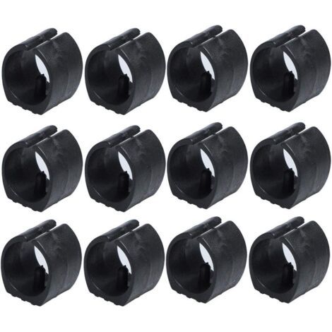 NALOOKAMIC Douze patins tubulaires ronds pour roulettes de chaises, tables, fauteuils et meubles en forme de U, diamètre d'ouverture de 8 mm (1/5)