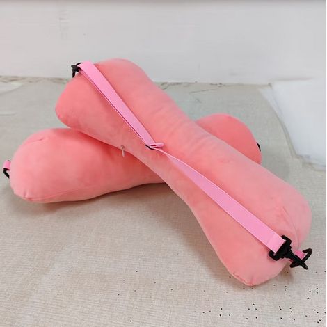 Oreiller pour chaise longue, oreiller pour canapé, oreiller cervical pour chaise longue, oreiller cervical pour canapé en forme d'os (soulage la douleur) (rose) (1/5)