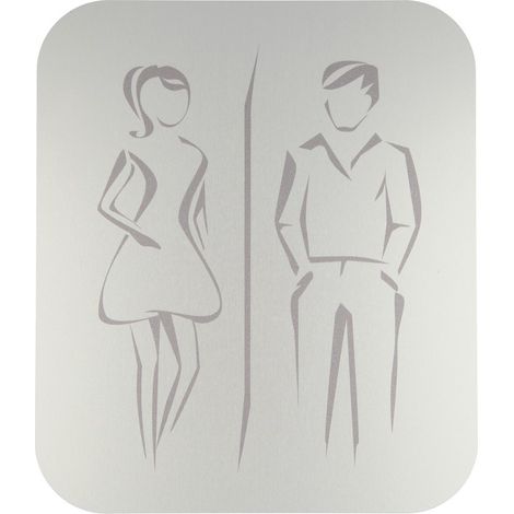 Picogramme en alu anodisé, toilettes auto-collant