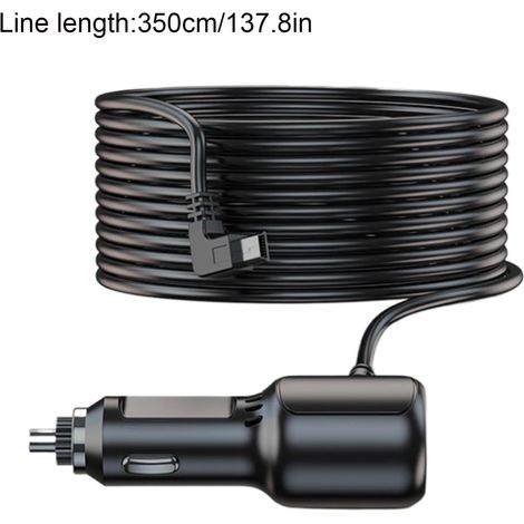 Câble de charge pour caméra embarquée, chargeur de voiture, chargeur GPS avec interface USB Câble de charge GPS à double interface USB, adaptateur pour voiture, adaptateur pour caméra embarquée, acce (1/4)