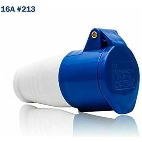 Prise industrielle IP44 CEE 240 V 32 A. fiche femelle 3 broches 213 pour caravanes. camping-cars. camping. industrie (1/5)