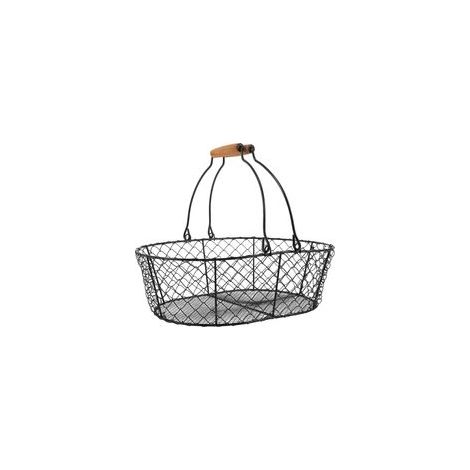 Panier à Bûches avec Intérieur Spacieux y Fer avec Poignée Grosse Capacité Assure une Chaleur Continue et Design Moderne pour Cheminée et Camping