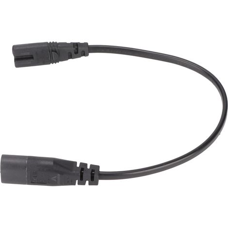 Rallonge secteur IEC320 C8 vers IEC320 C7 pour ordinateurs portables, enceintes, écrans LCD et imprimantes (0,3 m / 1 pi).