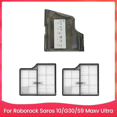 Bac à poussière avec filtre HEPA pour aspirateur Roborock Saros 10/G30/S9 Maxv Ultra - Pièces de rechange T (1/5)