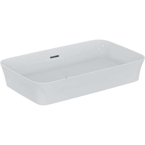 Ideal Standard Ipalyss - Lavabo da appoggio, 65x40 cm, con troppopieno, Ideal Plus, bianco E1887MA (1/4)