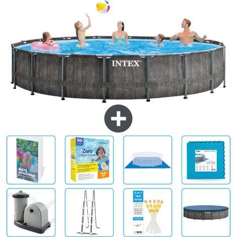 Prism Frame Pool Rund - 549x122 cm - 9-teilig S566