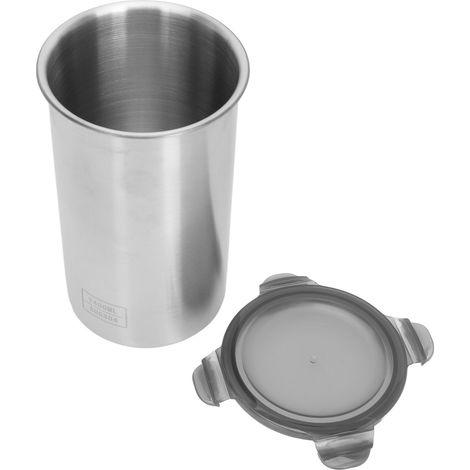 Bocal de Conservation 1400ml, Conteneur Alimentaire en Acier Inoxydable avec Fenêtre Transparente, Hermétique pour Grains, Café et Thé (1/5)
