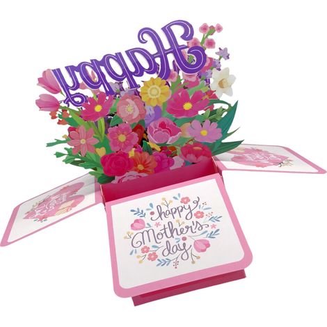 Scatola di fiori di carta, scultura, biglietto d'auguri, biglietto-1