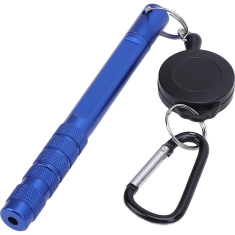 Affûteur de rainures pour clubs de golf, outil portable en alliage d'aluminium pour le nettoyage des rainures, avec 3 têtes interchangeables (bleu). (1/5)