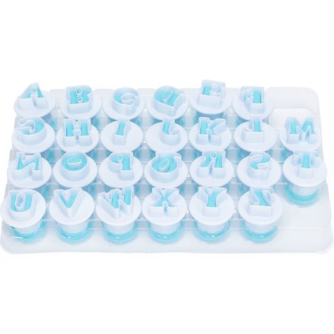 26 emporte-pièces lettres majuscules pour biscuits, mini emporte-pièces en plastique pour fondant, moules à gâteaux et biscuits à faire soi-même (1/5)