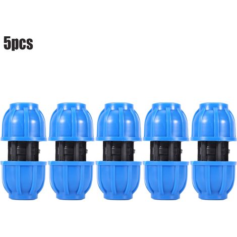 5Pcs Raccord Droit PE 20mm-20mm Connecteur Tuyau d'Eau Adaptateur Raccordement (1/5)