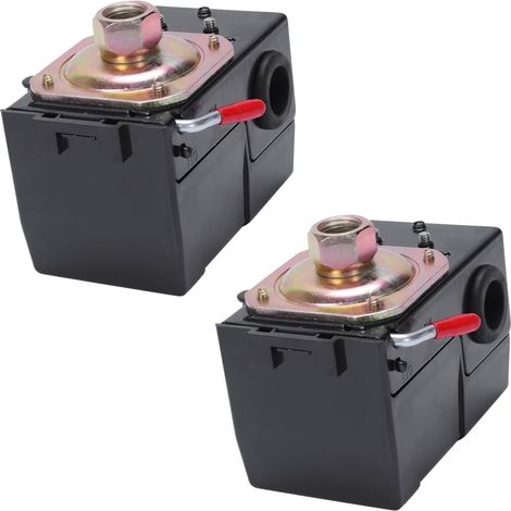 2Pcs Commutateur de Compresseur D'Air Commutateur de Pression Universel 95-125 Psi pour Vanne de Commande de Pompe de Compresseur D'Air (1/5)