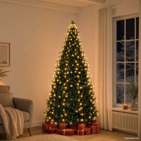 Guirlande lumineuse filet d'arbre de Noël 250 LED-Décoration de Fête pour Noël 250 cm 521470 (1/5)