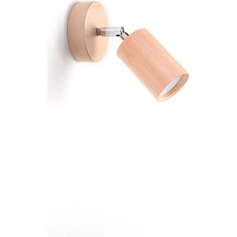 Lampada da parete Berg legno naturale 10x20x20cm Sollux (1/4)
