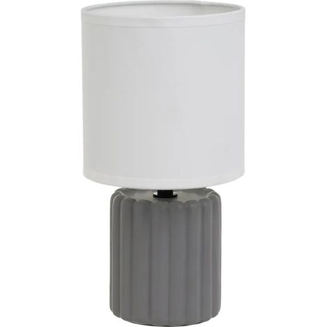 Lampada da terra con base in ceramica, grigia, 24 cm (1/5)
