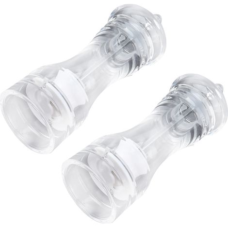 2er-Set Acryl-Handmühle, transparent, Pfeffer- und Salzmühle, Gewürzbehälter, 12,7 cm (5 Zoll) (1/5)