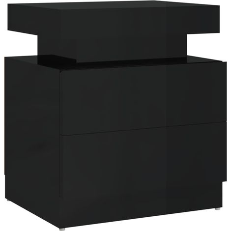 vidaXL Nachttisch Schwarz Hochglanz 45x35x52 cm Spanplatte