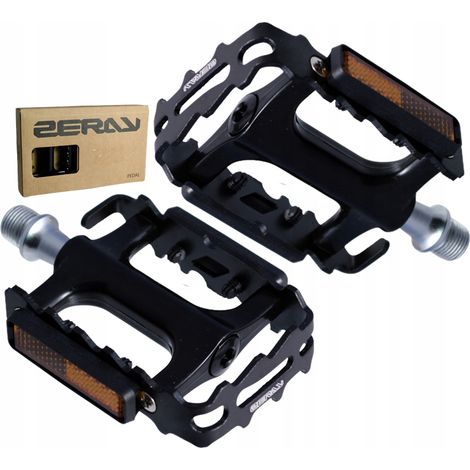 Pédales Zeray 975A en aluminium CNC, roulements noirs (1/5)