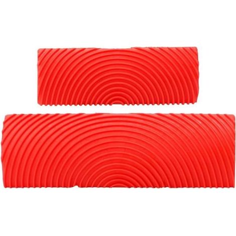 VINGVO Outil de peinture d\'effet de Grain de bois 2 pièces / ensemble cylindre en caoutchouc effet de grain de bois brosse outils (1/4)