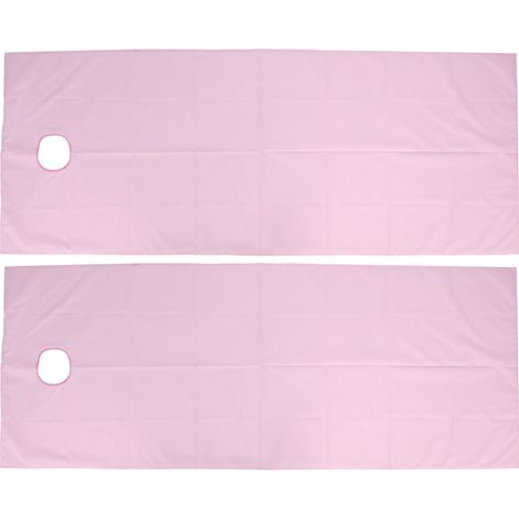 Lot de 2 draps de table de massage SPA respirants, résistants à l'huile et imperméables, couleur rose. (1/5)