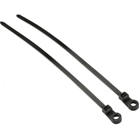 Kabelbinder 4,8 x 200 mm, anschraubbar, 20 Stück, schwarz Kabelbinder