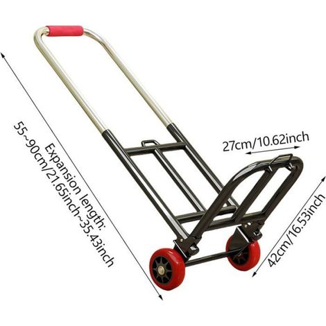 Chariot de jardin portable pliable avec une forte capacité de charge pour les déménagements et les courses (1/4)